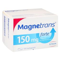 Schachtel mit Magnesium-Kapseln, 150 mg, zur Einnahme bei Magnesiummangel.